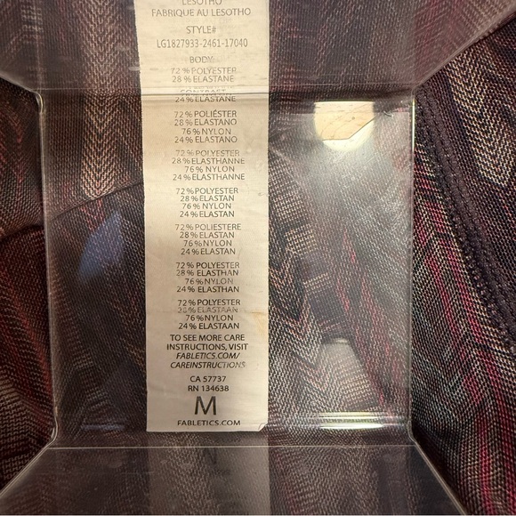 Like New Fabletics High-Waisted PureLuxe Mesh Legging - Picture 7 of 8